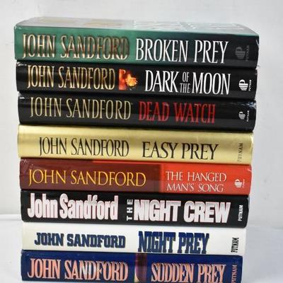 8 Hardcover Books by John Sandford: Broken Prey -to- Sudden Prey