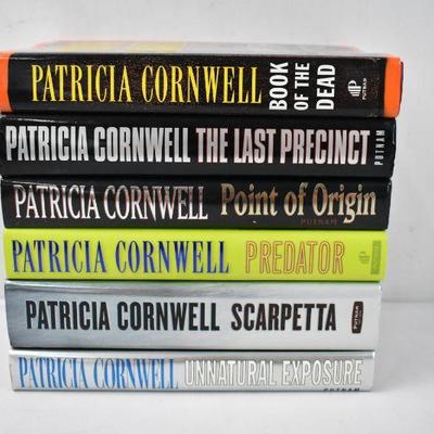 6 Hardcover Books by Patricia Cornwell: Book of the Dead -to- Unnatural Exposure