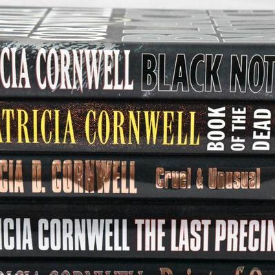 7 Hardcover Books by Patricia Cornwell: Black Notice -to- Trace