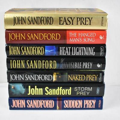 7 Hardcover Books by John Sandford: Easy Prey -to- Sudden Prey