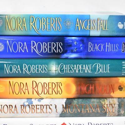 9 Hardcover Books by Nora Roberts: Angels Fall -to- Tribute