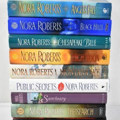 9 Hardcover Books by Nora Roberts: Angels Fall -to- Tribute