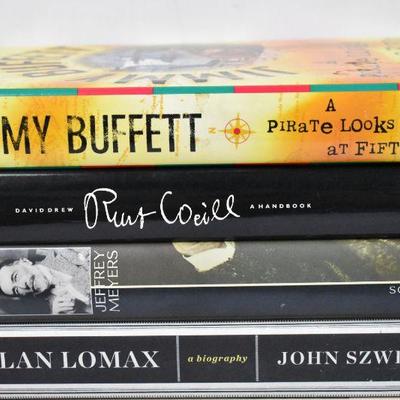 8 Hardcover Biography Books: Jimmy Buffett -to- Sam Walton