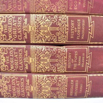 1899, 1900 Antique 9 Hardcover Books The World's Great Classics