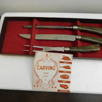 Regal Crest Carving Knife Set Sheffield with Cymec Handles