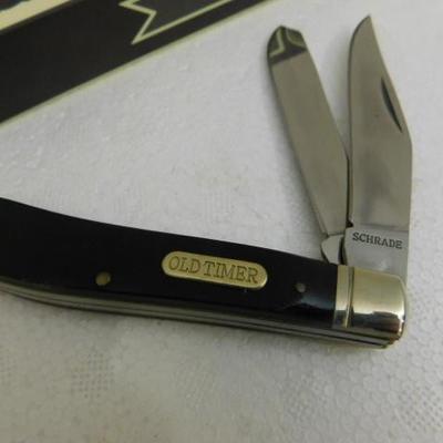 Old Timer Two Blade Trapper Pocket Knife with Box