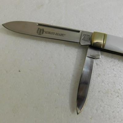 Rough Rider 'Always Ready' Two Blade Pocket Knife with Mother of Pearl Handle