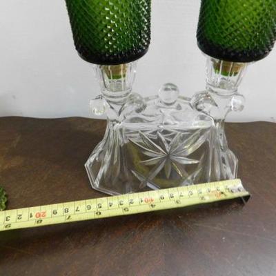 Double Stem Candle Holder with Two Additional Candle Cups