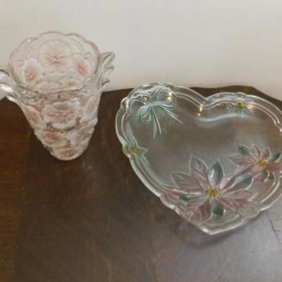 Set of Three Decorative Glass Pieces (See all pictures)