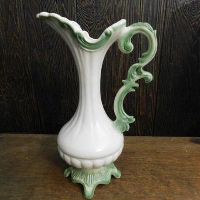 Ornate Handle Cermic Water Pitcher Arnel's 13