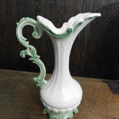 Ornate Handle Cermic Water Pitcher Arnel's 13