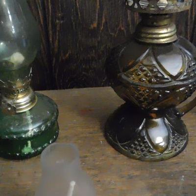 Collection of 5 Oil Lamps of Various Styles