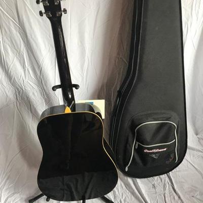 Lot #24 Hofner Accoustic Guitar with stand and carrying bag
