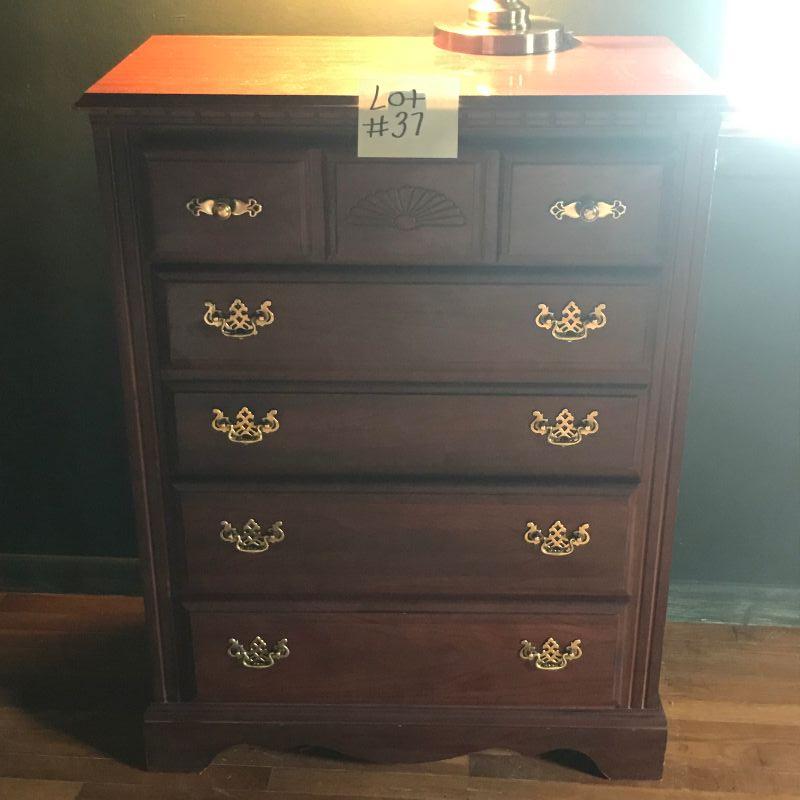 Lot 37 Broyhill 5 Drawer Tall Dresser