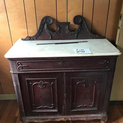 Lot #44 Early Victorian Marble Top Washstand 
