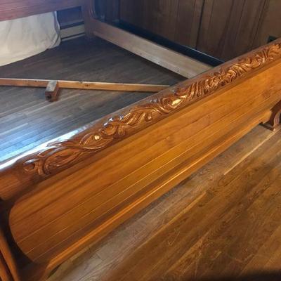 Lot #45 King Size Pine Sleigh Bed