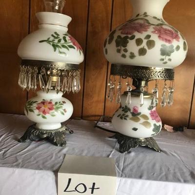 Lot #50 Pair of Gone with the Wind Lamps 