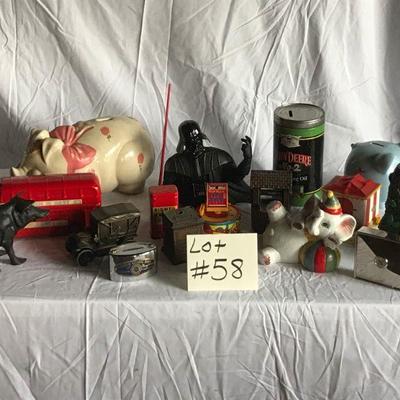Lot #58 Assorted Collectible Banks
