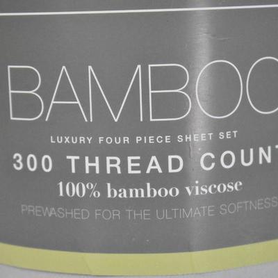 Modrn Bamboo Sheet Set, Gray, Full Size, Super Soft - New