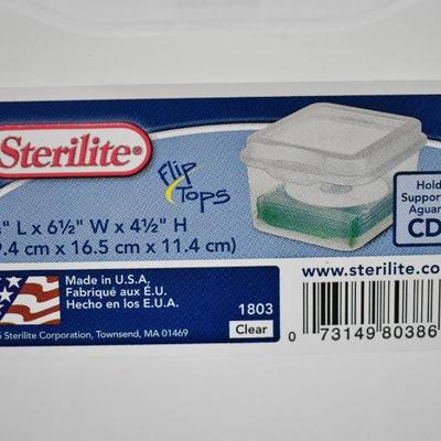Sterilite Flip Top Storage Bins, Small for CDs, Qty 6 - New