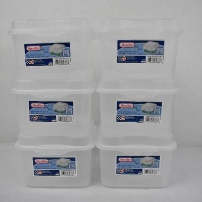 Sterilite Flip Top Storage Bins, Small for CDs, Qty 6 - New