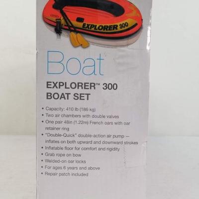 Intex Explorer 300 Inflatable Boat Set - New