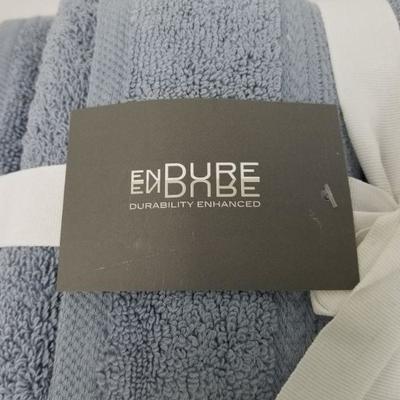 Endure 6pc Towel Set, Smoke Blue - New