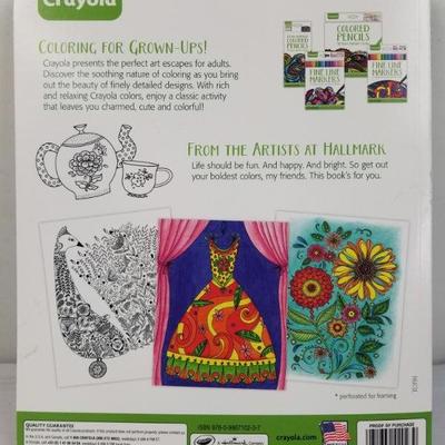 Crayola Elegant Escapes 80 Page Coloring Book for Adults - New