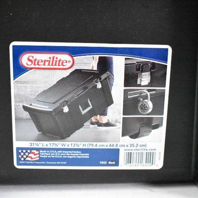 Sterilite Footlocker, Black - New
