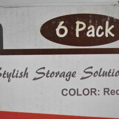 Foldable Storage Cubes, Set of 6, Red 11