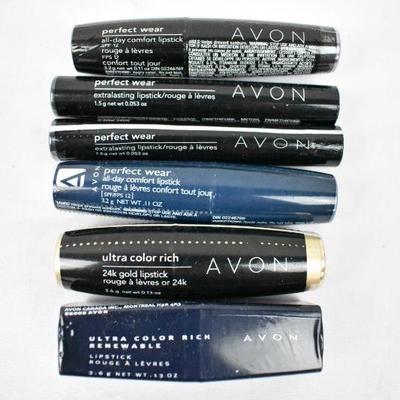 Avon Lipsticks, Qty 6: Capture, 24k Gold, Cherry Jubilee, Blossom, & More - New
