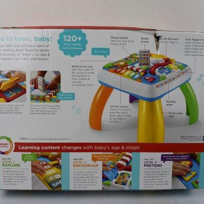 Fisher-Price Learning Table Laugh & Learn Around the Town for 6-36 months - New