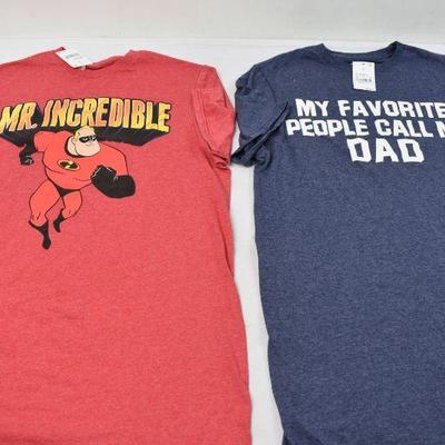 Men's T-Shirts Size Small: Mr. Incredible & Dad - New
