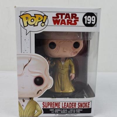 Funko Pop! Star Wars #199 Supreme Leader Snoke Vinyl Bobble-Head - New
