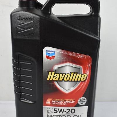 Chevron Havoline SAE 5W-20 Motor Oil, 1.25 Gallons - New