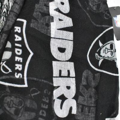 NFL Raiders 4 Pieces: 3 Scarves & 1 Pair of Gloves - New