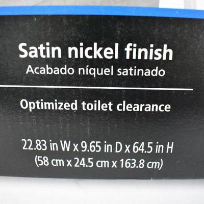 Bathroom Space Saver, 3 Shelves, Satin Nickel Finish - New, Damaged Box