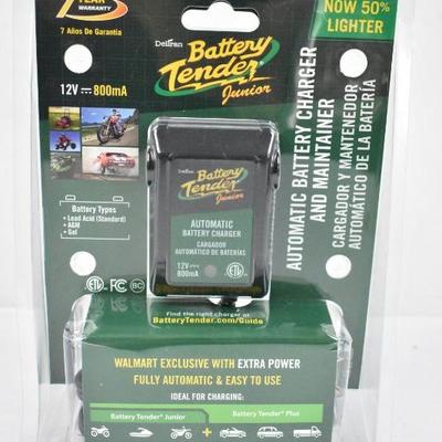 Battery Tender Junior, 12v Automatic Battery Charger and Maintainer - New