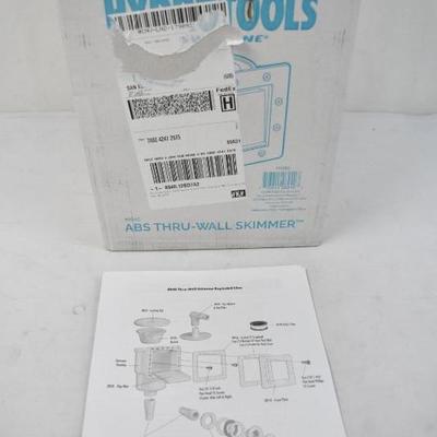 HydroTools Above Ground Pool Complete Standard ABS Thru-Wall Skimmer - Open, New