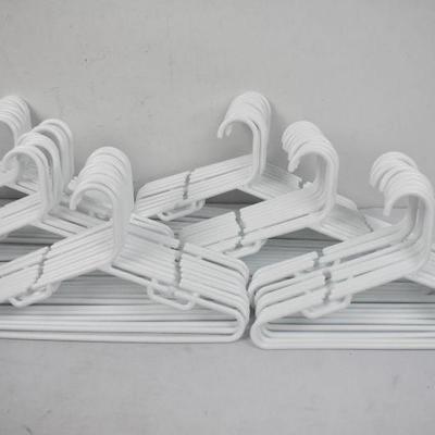 60 Kids Hangers, White - New with No Packaging
