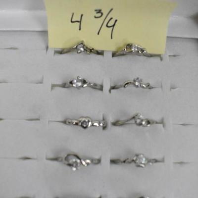 10 pc Costume Jewelry Rings, All Different, All size 4 3/4 - New