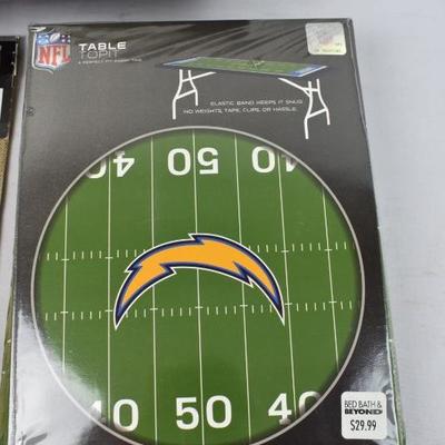 NFL Chargers Lot of 6: Lights, Small Flag, Topper, Fidget Spinner, More - New