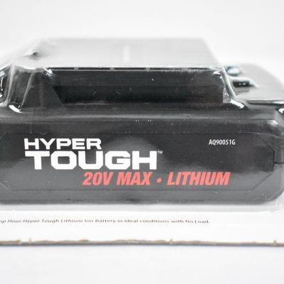 Battery Pack, Lithium Ion, Hyper Tough HT Charge 20-Volt Max - New