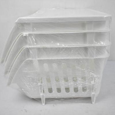 Homz 3 Tier Cart with Casters, White - New