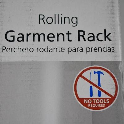 Mainstays Rolling Garment Rack - New