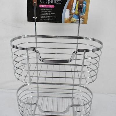 Over the Cabinet Door Organizer, 2 Tier Design - New