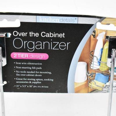 Over the Cabinet Door Organizer, 2 Tier Design - New