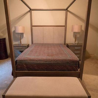 Lot 102 Highline Upholstered Queen Canopy bed