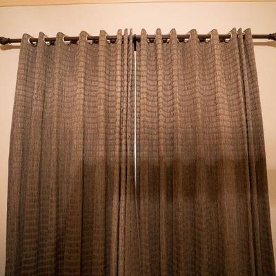Lot 127 Curtain Panels and rod