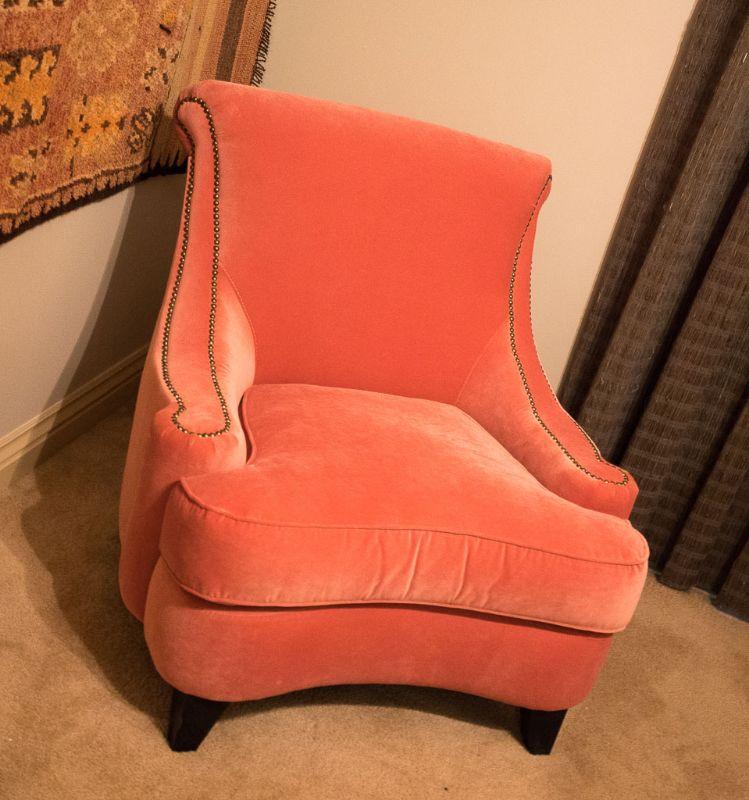 Lot 128 Velvet Accent Chair